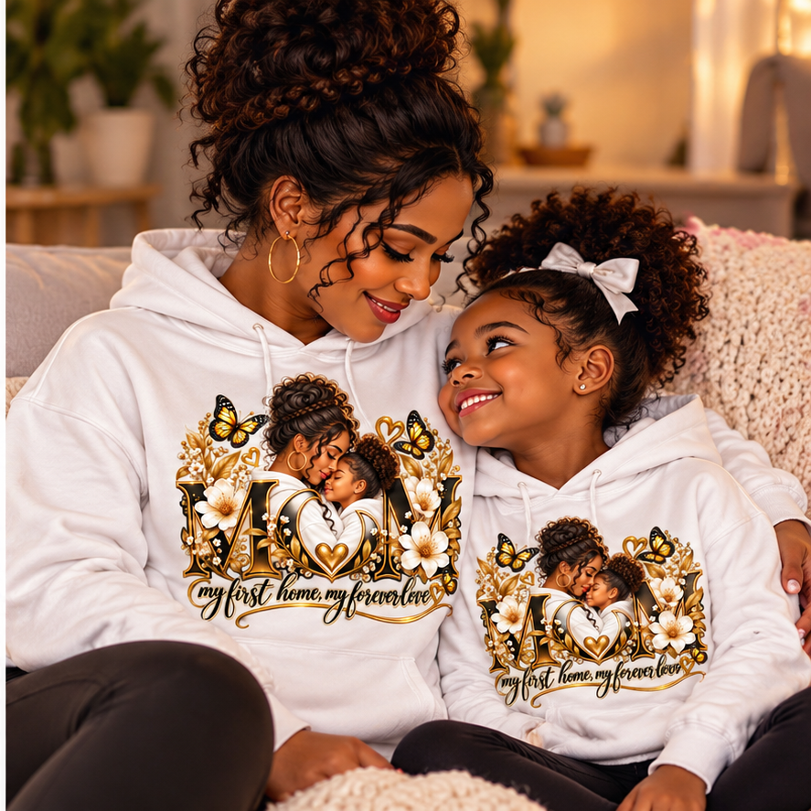 Mom & Me Premium Hoodie - My First Home, My Forever Love