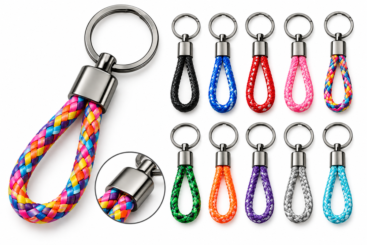 Multicolor Woven Keychain