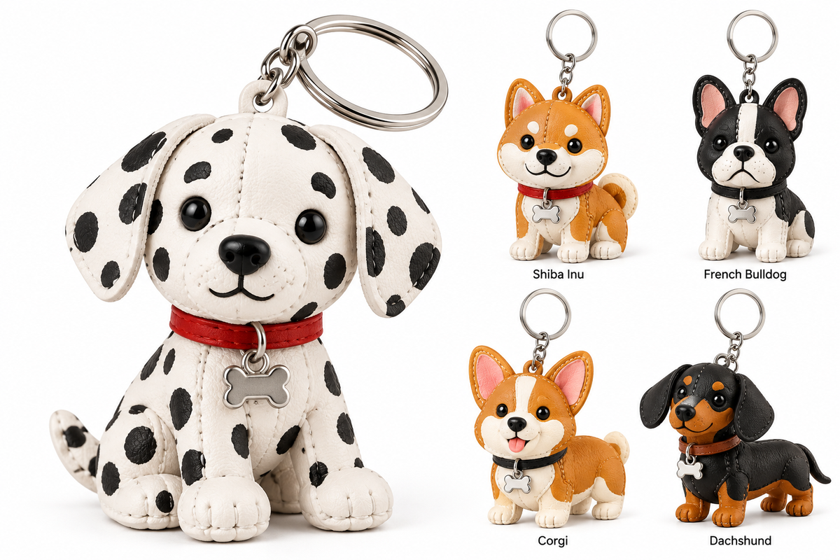 Custom Puppy Keychain