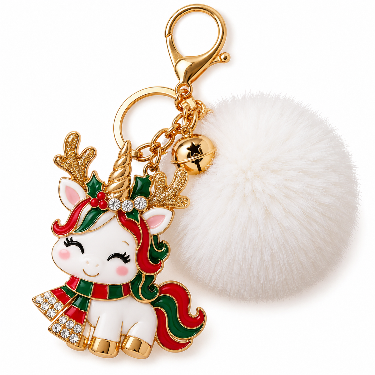 Holiday Unicorn Antler Pom-Pom